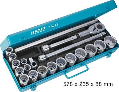 Hazet Steckschlüsselsatz metrisch, zöllig 3/4" (20 mm) 21teilig 1000AZ