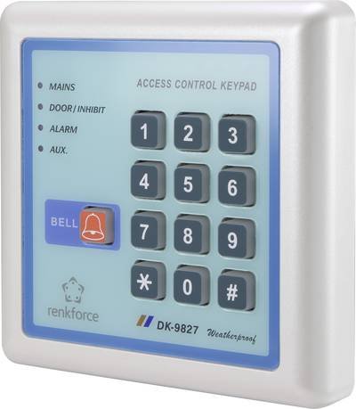 Renkforce 1582598 Digitales Codeschloss Oberflächenmontage Set 12 V IP65 mit beleuchteter Tastatur