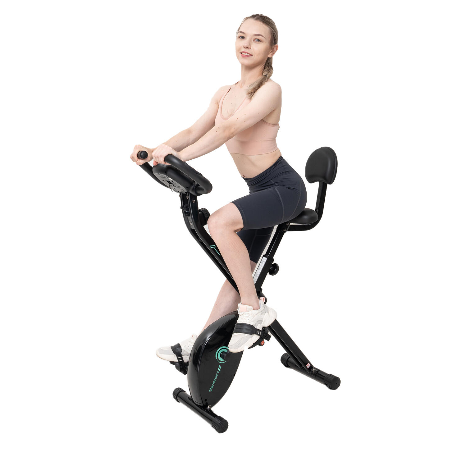 CITYSPORTS Bicicleta Estática plegable, X-Bike, 8 Niveles de Resistencia, Silenciosa