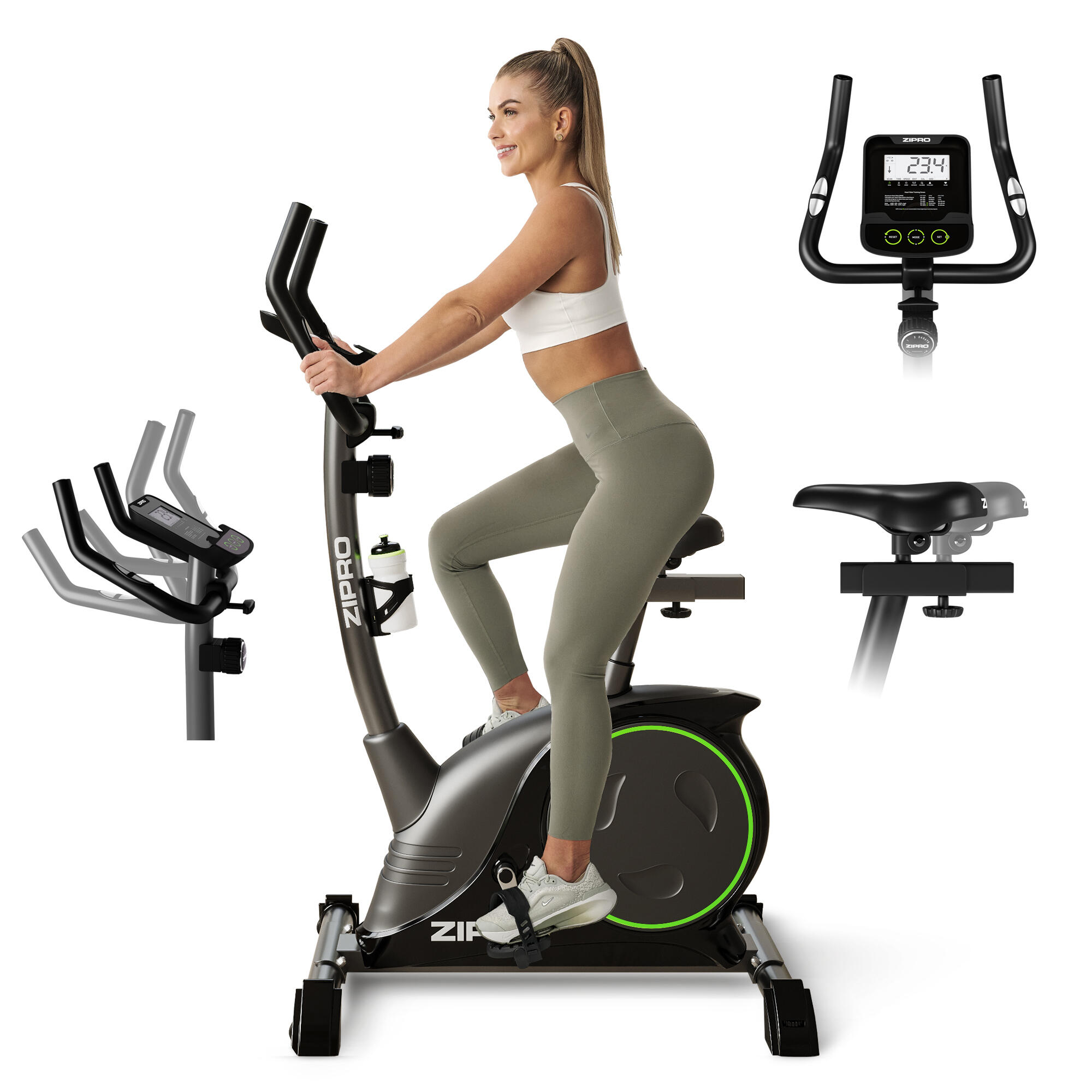 ZIPRO Bicicleta estática magnética Zipro Nitro 8 niveles de resistencia para cardio