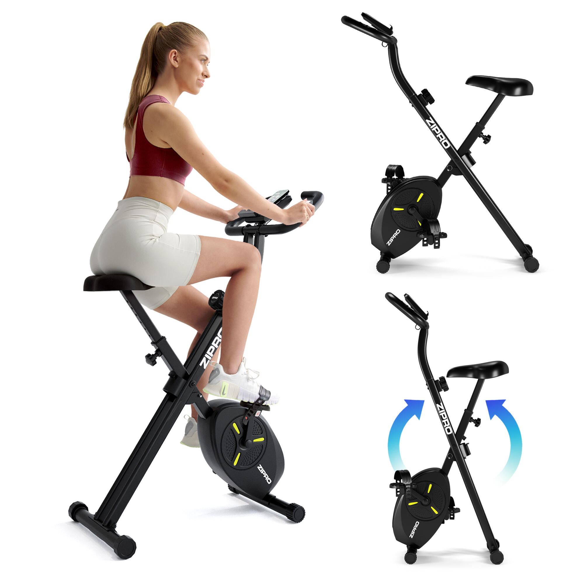 ZIPRO Bicicleta estática plegable Zipro Eclipse X magnética, 8 niveles de resistencia