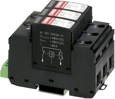 Phoenix Contact 2800627 VAL-MS 1000DC-PV/2+V-FM Überspannungsschutz-Ableiter Überspannungsschutz für: Photovoltaik-Anlag