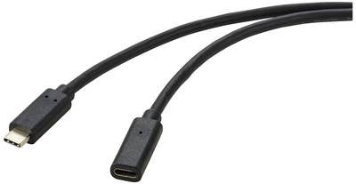 Renkforce USB-Kabel USB 3.2 Gen2 USB-C® Stecker, USB-C® Buchse 2.00 m Schwarz PVC-Mantel RF-4755222