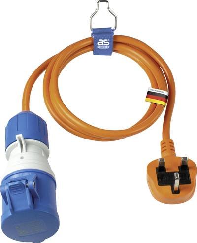 AS Schwabe 660486 Strom Adapterkabel 16 A Orange 1.5 m H05VV-F 3G 1,5 mm²