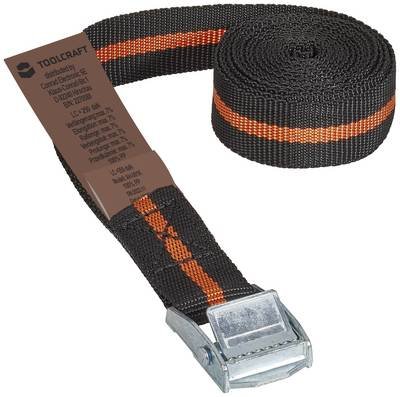 TOOLCRAFT Klemmgurt Zugkraft LC Niederzurren (einzeln/direkt)=125 daN (L x B) 5 m x 25 mm Klemmschloss