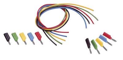 VOLTCRAFT MS-4041 Messleitungs-Set Lamellenstecker 4 mm Lamellenstecker 4 mm 1.00 m Schwarz, Rot, Blau, Gelb, Grün 1 Set