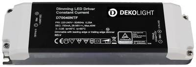 Deko Light BASIC, DIM, CC LED-Treiber Konstantstrom 40 W 0.70 A 28 - 56 V/DC 1 St.