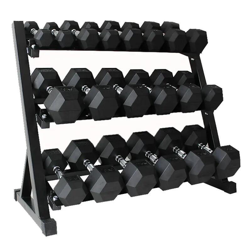 FITNESS TECH Set Mancuernas Hexagonales 2,5kg a 20kg - 8 Pares Fitness Tech