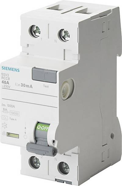 Siemens 5SV33146KK01 5SV3314-6KK01 FI-Schutzschalter A 2polig 40 A 0.03 A 230 V