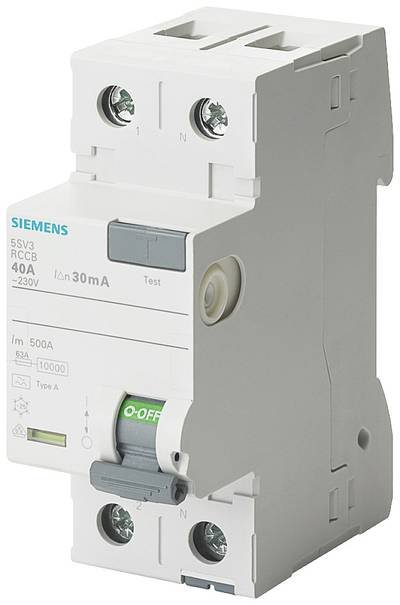 Siemens 5SV33126KK01 5SV3312-6KK01 FI-Schutzschalter A 2polig 25 A 0.03 A 230 V