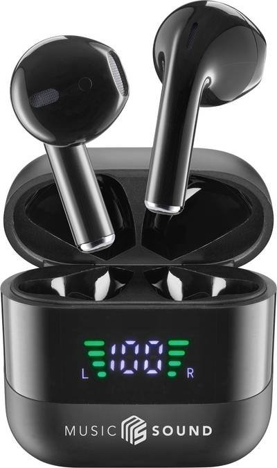 Cellularline neu In Ear Headset Bluetooth®, Kabellos Schwarz Ladecase, Batterieladeanzeige, Lautstärkeregelung