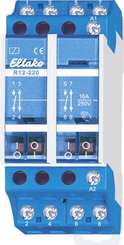 Eltako R12-220-230V Schaltrelais Nennspannung: 230 V Schaltstrom (max.): 16 A 2 Öffner, 2 Schließer 1 St.
