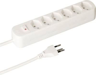 Max Hauri 160268 Steckdosenleiste mit Schalter 1 Stück Weiß CH-Stecker 1 St.