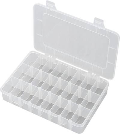 TRU COMPONENTS EKB-206 Sortimentskasten (L x B x H) 200 x 130 x 35 mm Anzahl Fächer: 24 variable Unterteilung Inhalt 1 S