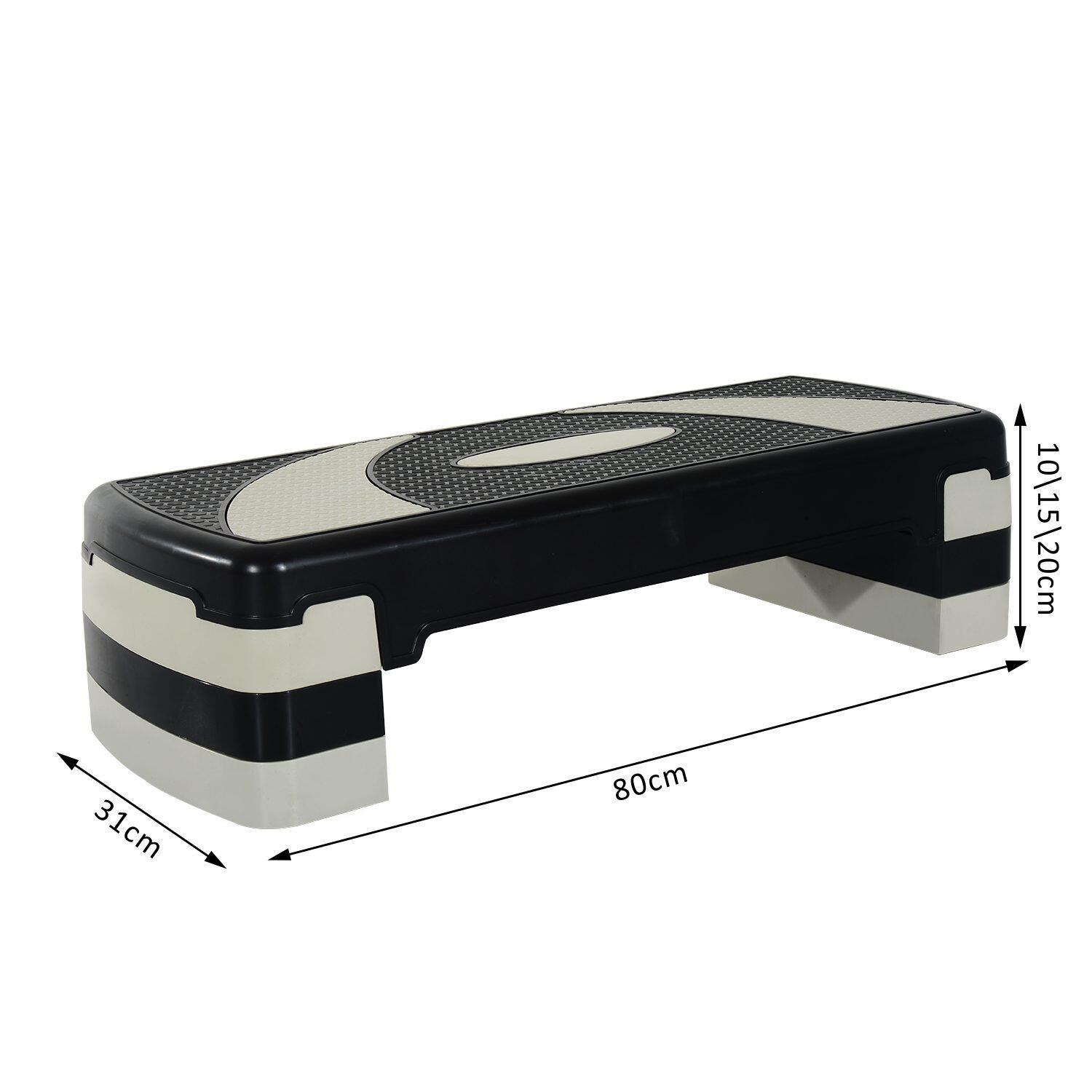 HOMCOM Step Fitness HOMCOM 80x31x20 cm Negro