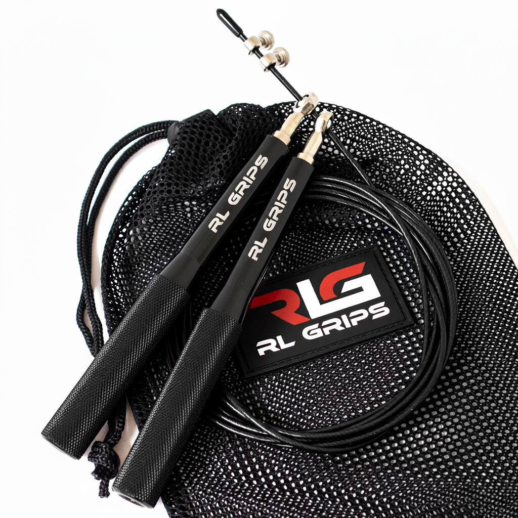 RL GRIPS Comba de Velocidad Profesional de Aluminio para Boxeo y Cross RL Grips Negra