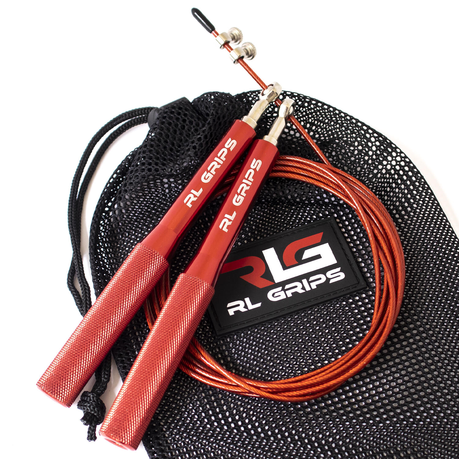 RL GRIPS Comba de Velocidad Profesional de Aluminio para Boxeo y Cross RL Grips Roja