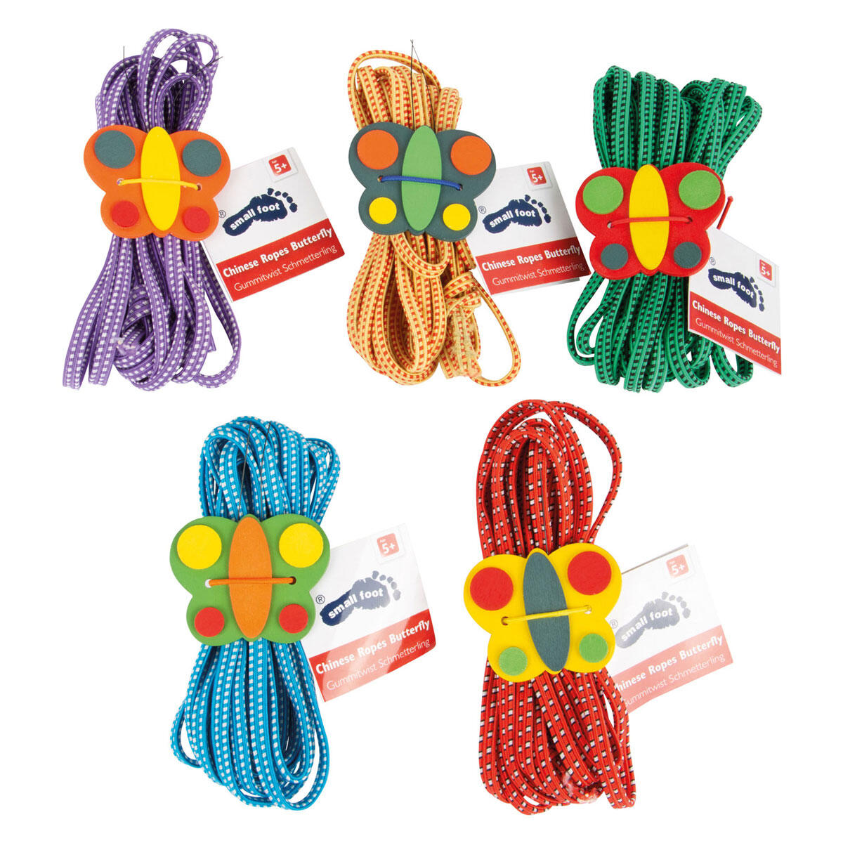 SMALL FOOT Juego de Cuerdas Saltar Coloridas para Niños - 5 Piezas