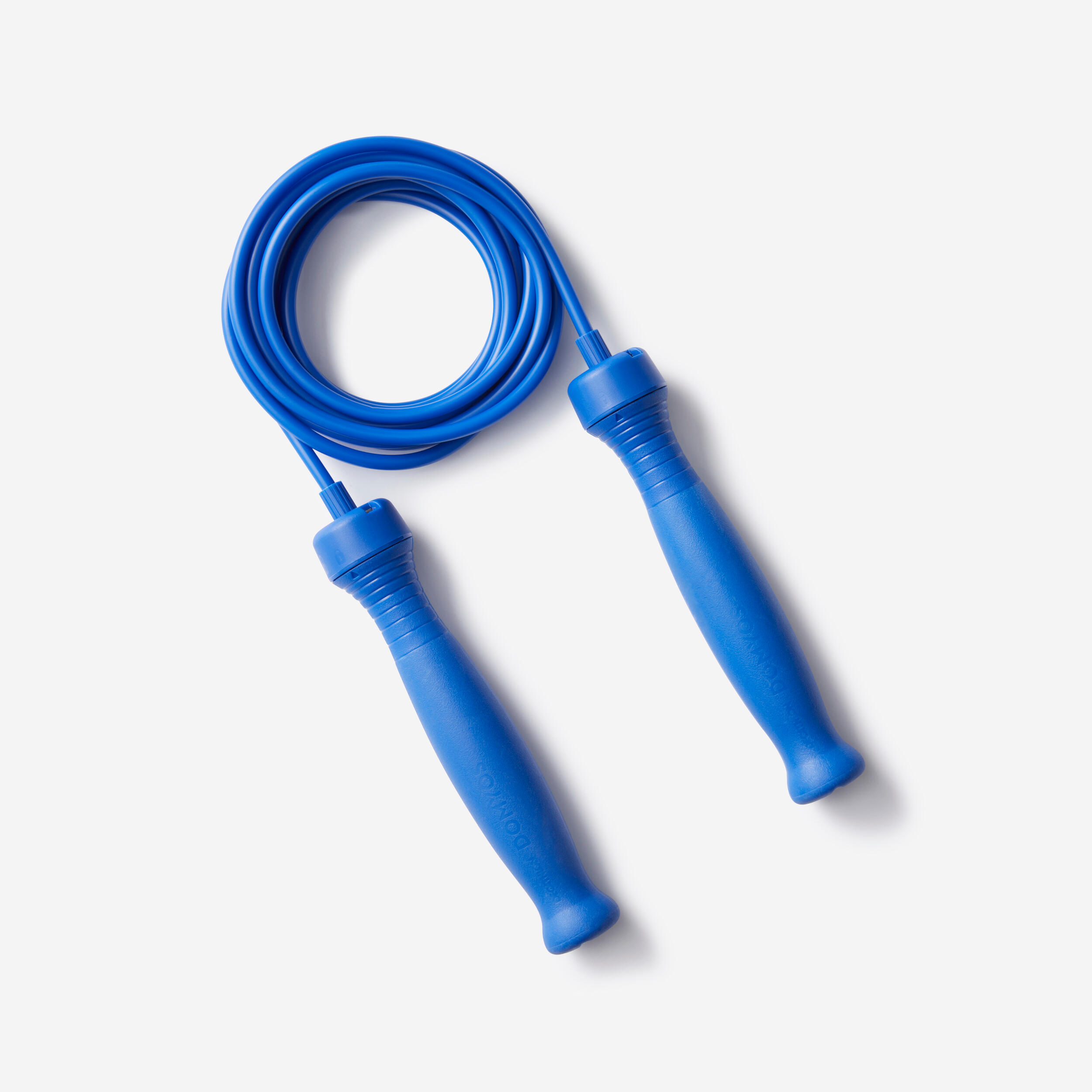 DOMYOS Cuerda Saltar Azul Intenso Empuñaduras Goma Longitud Ajustable 3 m