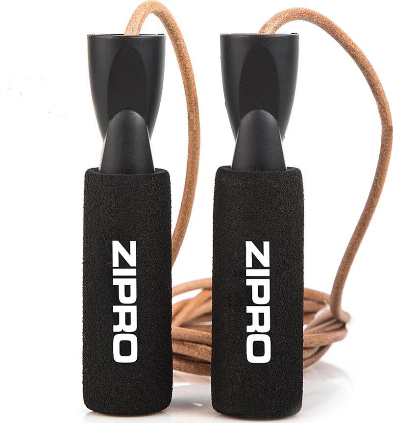 ZIPRO Cuerda de saltar con cordón de cuero, Zipro
