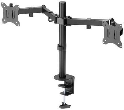 Digitus Monitor-Tischhalterung DA-90400 2 Display(s) 33,0 cm (13") - 81,3 cm (32") Schwarz, Schwarz (matt) Drehbar, Höhe