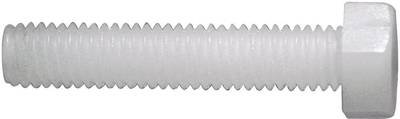 TOOLCRAFT 830245 Sechskantschraube M4 25 mm Außensechskant DIN 933 Kunststoff, Polyamid 10 St.