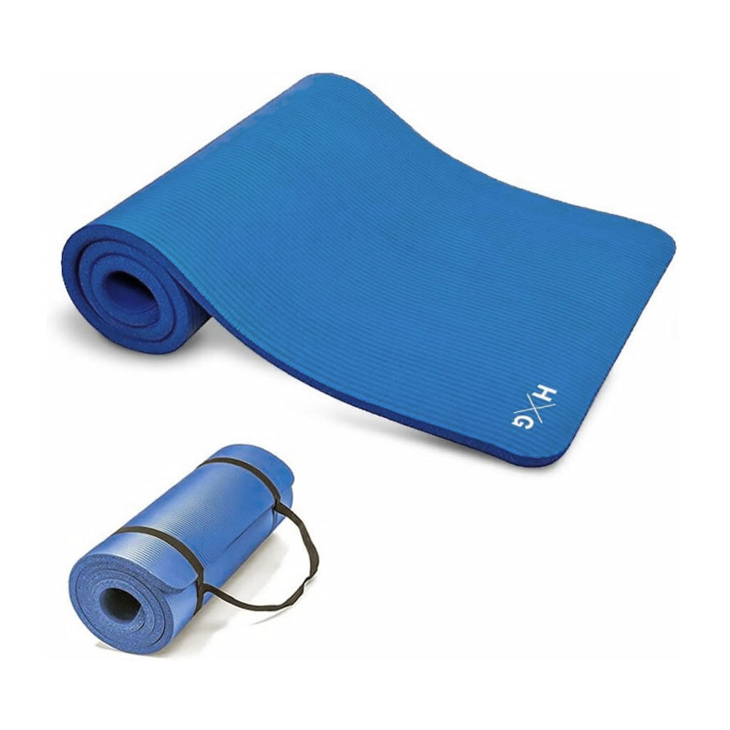 JOWY Esterilla NBR Yoga y Pilates – 180x60 cm, Azul