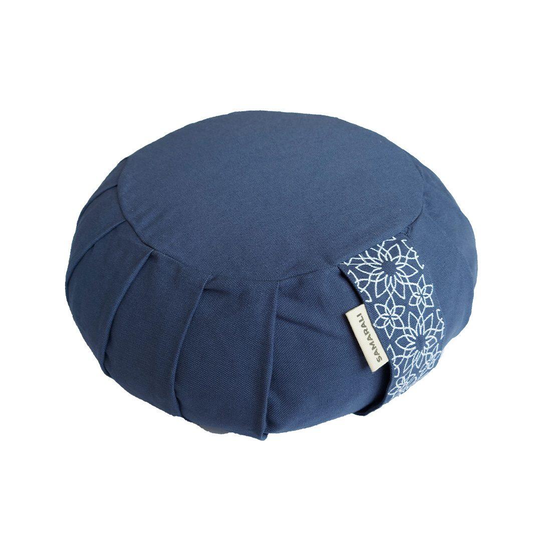SAMARALI Cojín de Meditación Zafu Azul Mezclilla