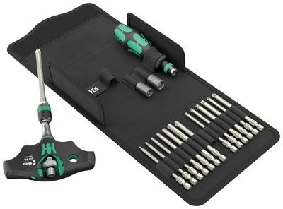 Wera Kraftform Kompakt 400 RA SHK Set 1 05136072001 Bit-Set 19teilig Kreuzschlitz Phillips, Kreuzschlitz Pozidriv, Innen
