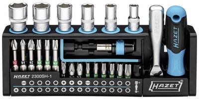 Hazet SmartHolder 2300SH-1 Bit-Set 39teilig Schlitz, Kreuzschlitz Phillips, Kreuzschlitz Pozidriv, Innen-Sechskant, Inne