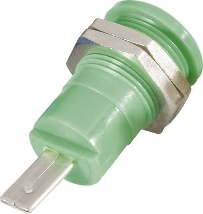 Schnepp BU 4600 gr Sicherheits-Laborbuchse Buchse, Einbau vertikal Stift-Ø: 4 mm Grün 1 St.