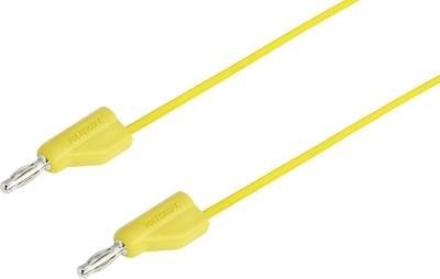 VOLTCRAFT MSB-300 Messleitung Lamellenstecker 4 mm Silikon 1.50 m Gelb 1 St.