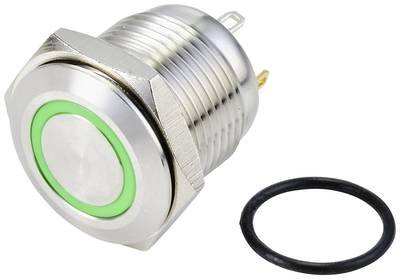 TRU COMPONENTS TC-10090916 GQ16F-10E/J/G/24V/S Vandalismusgeschützter Drucktaster 48 V/DC 2 A 1 x Aus/(Ein) tastend Grün