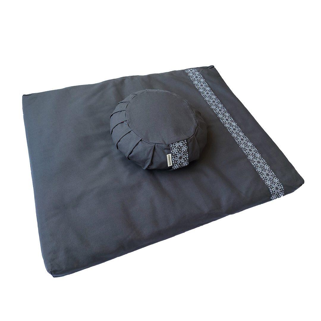 SAMARALI Set de meditación Samarali con Cojín Zafu Gris