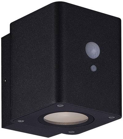 Megatron Loky MT70018 Solar-Wandstrahler mit Bewegungsmelder 1 W LED Schwarz