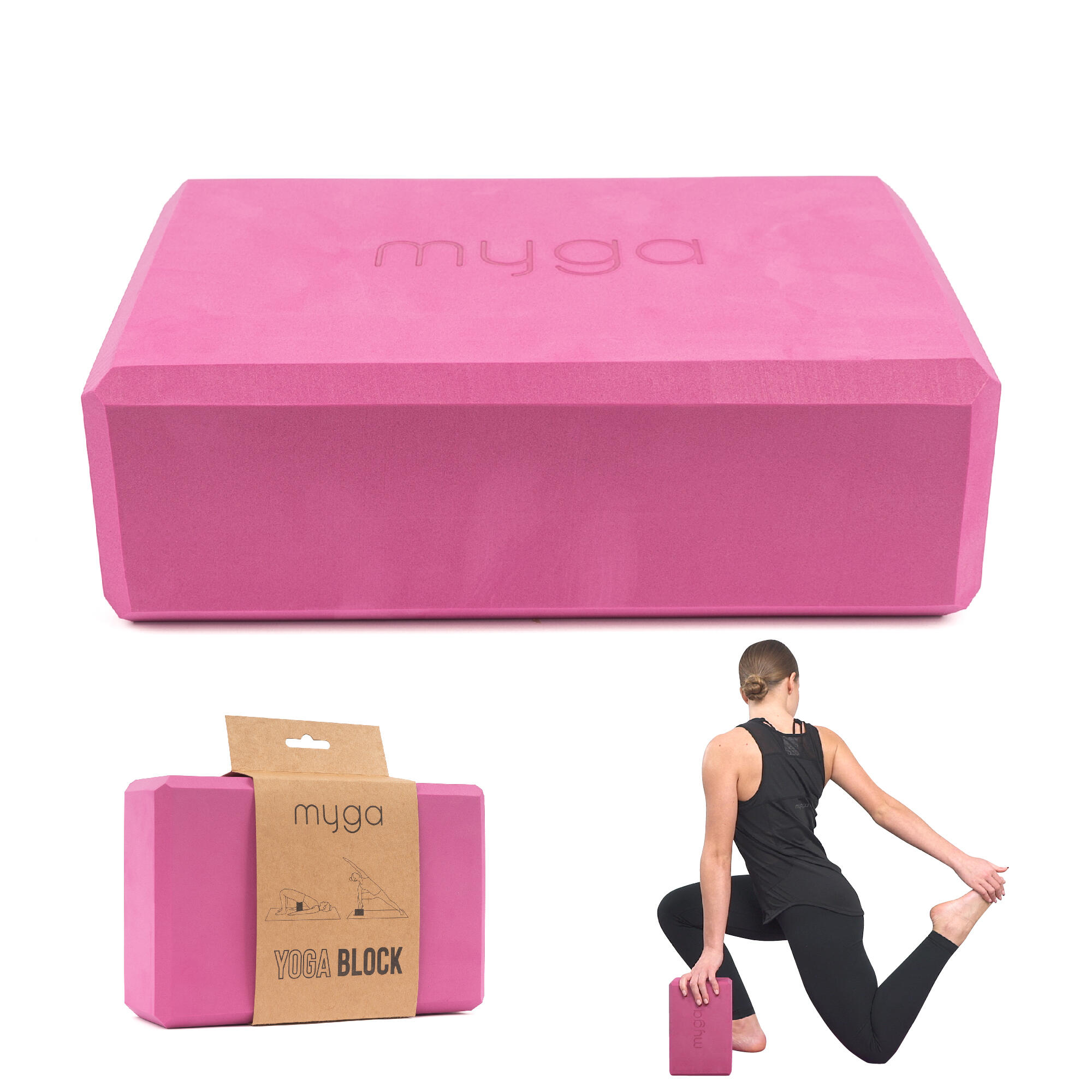 MYGA Bloque de espuma para yoga Myga - Rosa