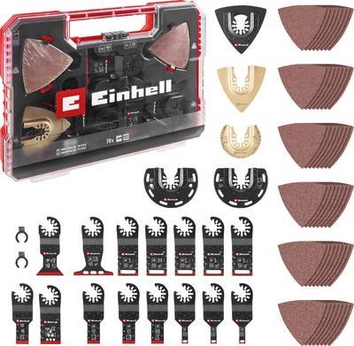 Einhell 708170 XXL -CASE Aluminiumoxid, Chrom-Vanadium Stahl, BiM, HCS, HM Multifunktionswerkzeug-Zubehör-Set Multifunkt