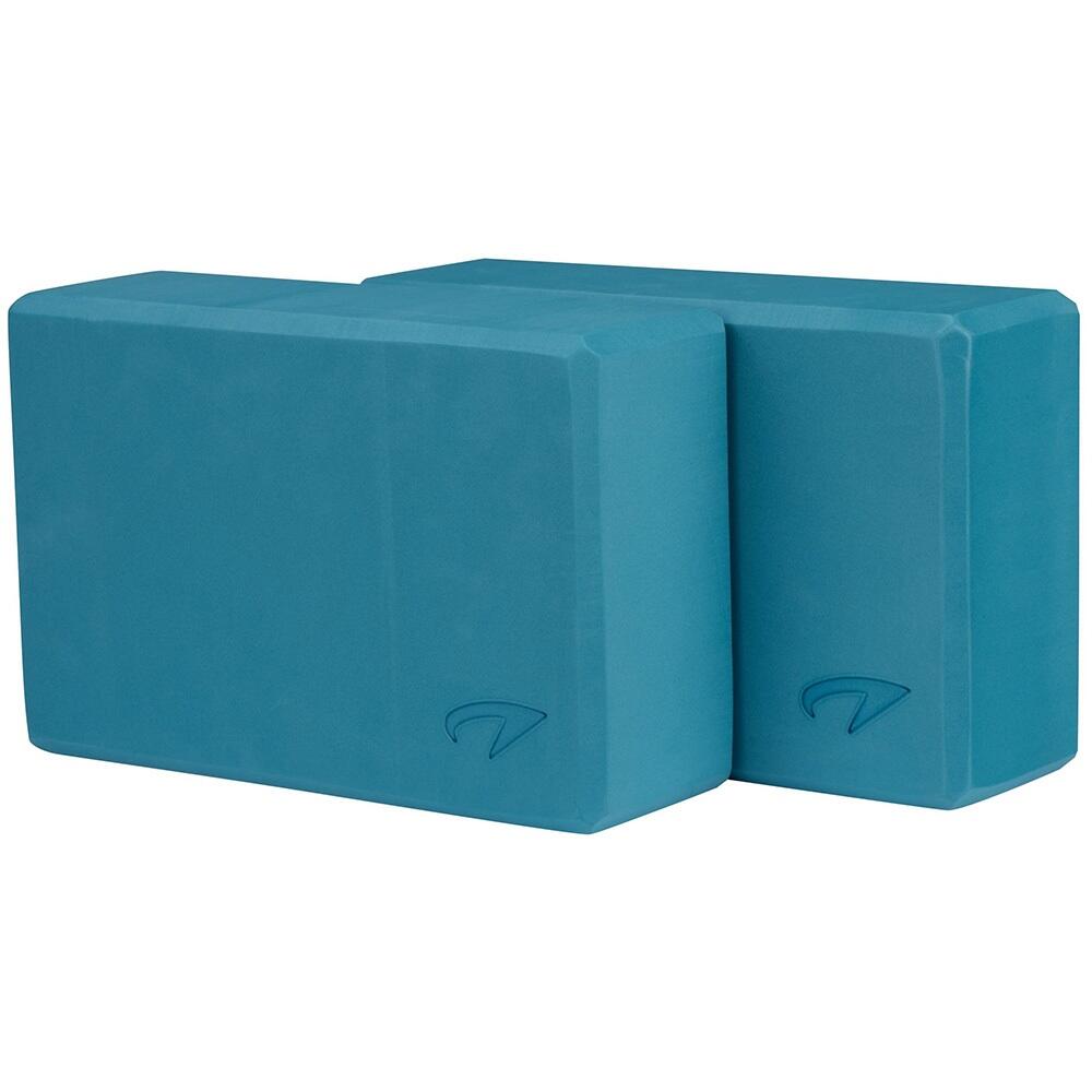 AVENTO Juego de 2 bloques de yoga de espuma azul