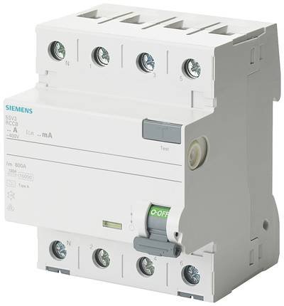 Siemens 5SV36476KL 5SV3647-6KL FI-Schutzschalter A 4polig 80 A 0.3 A 400 V