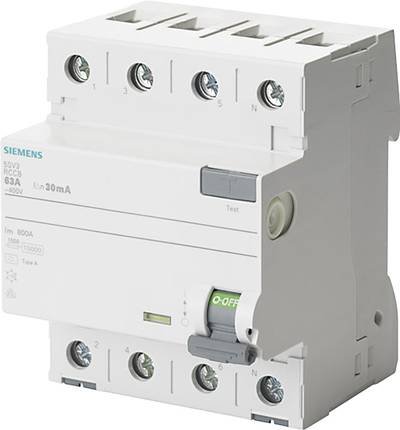 Siemens 5SV33446KK01 5SV3344-6KK01 FI-Schutzschalter A 4polig 40 A 0.03 A 400 V