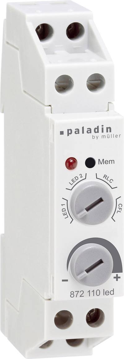 Müller 23384 Hutschienen Dimmer Geeignet für Leuchtmittel: LED-Lampe, Glühlampe, Halogenlampe, Energiesparlampe Grau