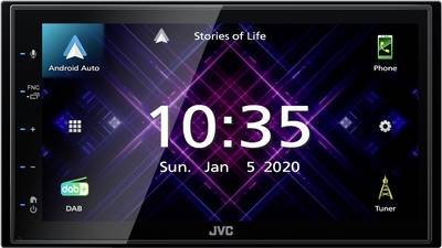JVC KWM565DBT Doppel-DIN Moniceiver Anschluss für Rückfahrkamera, DAB+ Tuner, Bluetooth®-Freisprecheinrichtung