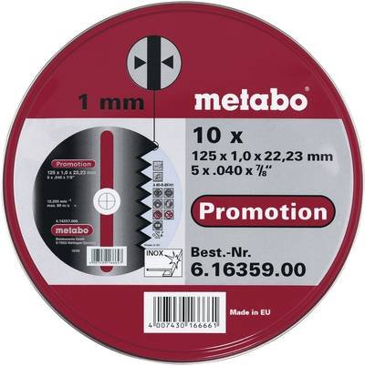Metabo 616359000 Trennscheibe gerade 125 mm 10 St. Stahl, Edelstahl