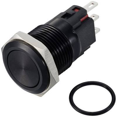 TRU COMPONENTS TC-12647500 Druckschalter 250 V/AC 3 A 1 x Aus/Ein IP65 rastend Aluminium, eloxiert 1 St.