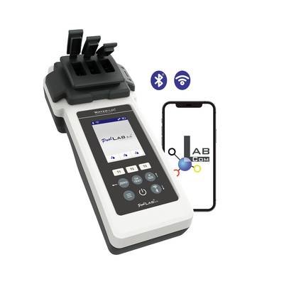 Water ID PoolLAB 2.0 Photometer pH-Wert, Chlor, Alkalinität, Cyanursäure, Aktivsauerstoff, Eisen, Kupfer, Phosphat, Brom