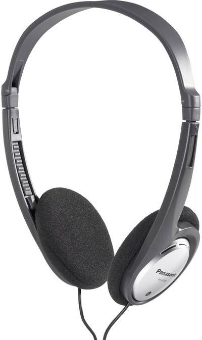 Panasonic RP-HT030 On Ear Kopfhörer kabelgebunden Schwarz, Silber Leichtbügel