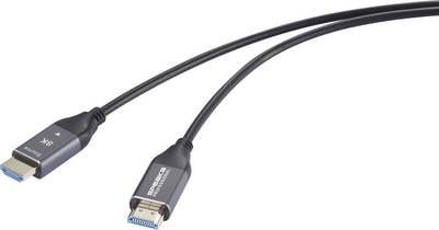 SpeaKa Professional HDMI / Glasfaser Anschlusskabel HDMI-A Stecker, HDMI-A Stecker 10 m Schwarz SP-12842660 8K UHD, AOC