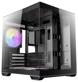 Antec 0-761345-10217-9 Mini-Tower PC-Gehäuse Schwarz 3 vorinstallierte Lüfter, Seitenfenster