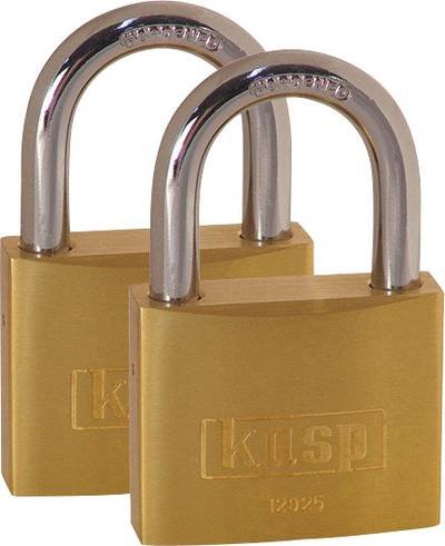 Kasp K12025D2 Vorhängeschloss 25 mm Goldgelb Schlüsselschloss