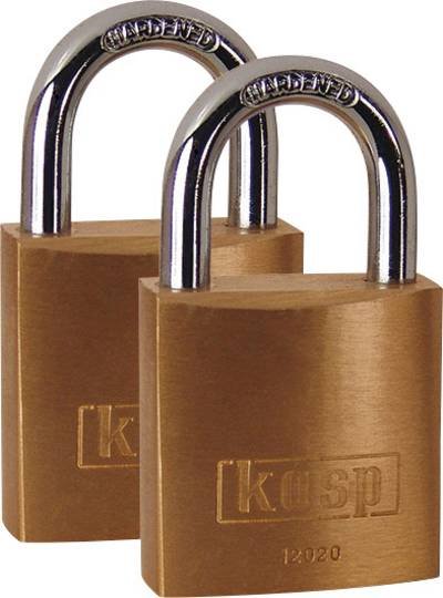 Kasp K12020D2 Vorhängeschloss 20 mm Goldgelb Schlüsselschloss
